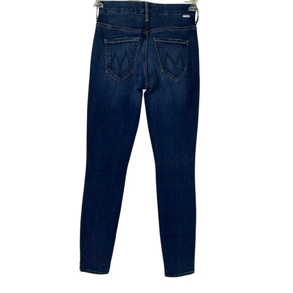 MOTHER High Waisted Looker Jeans 24 Until Next Time Stretch Dark Wash Blue Denim - Picture 14 of 14